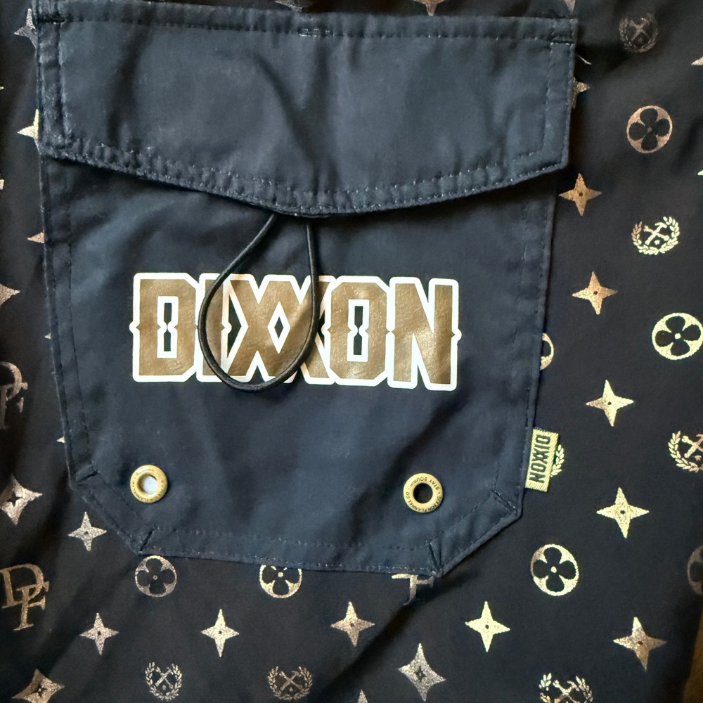 Dixxon Flannel Co Mens Party Crest Bougie 9" Boardshorts, Gold Black, 38 - Picture 7 of 11